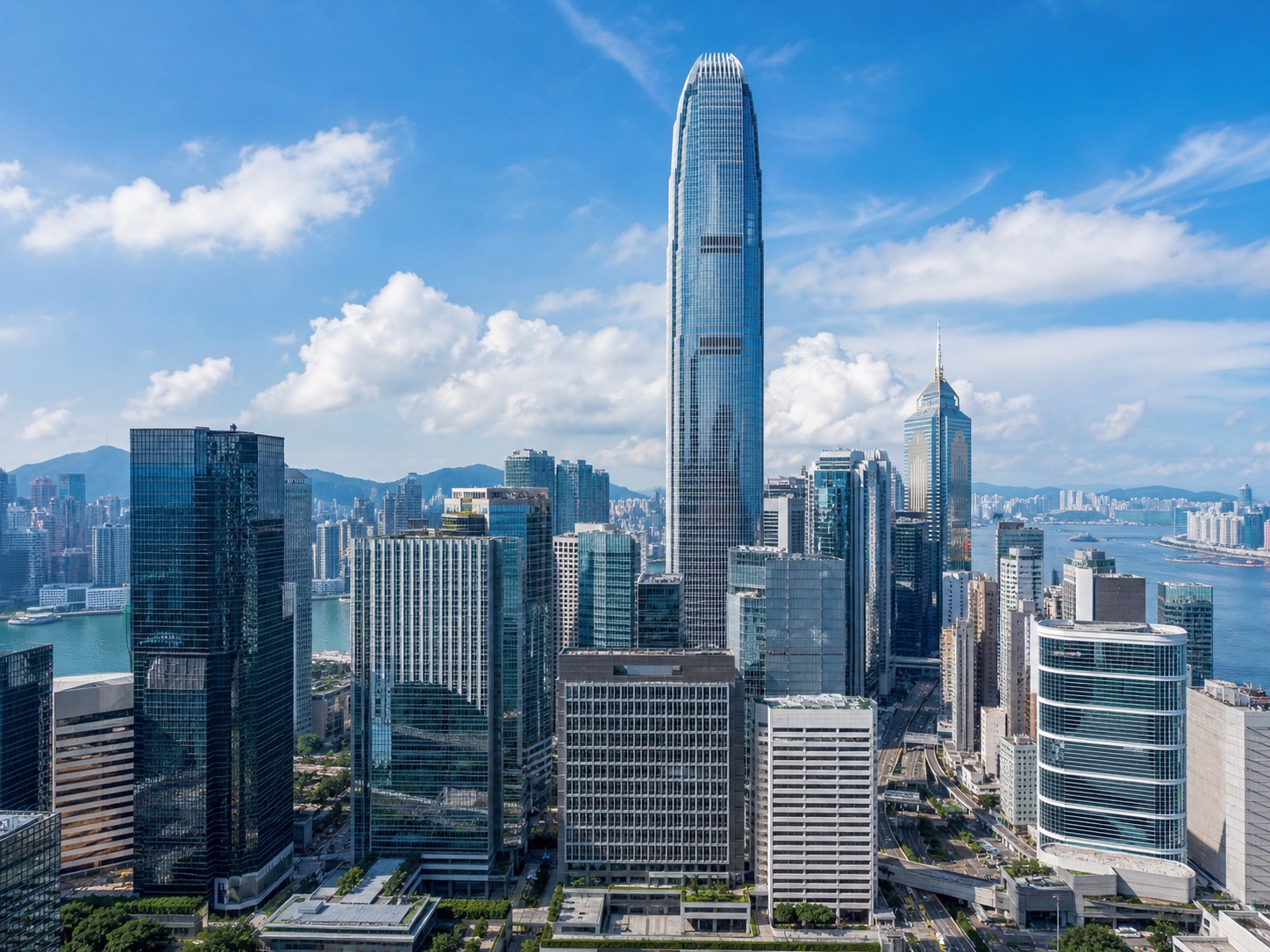 Hong Kong business district